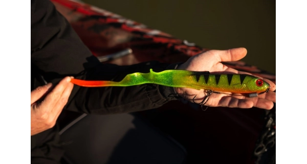 FOX RAGE - Gumová nástraha Slick Eel UV Hot Olive veľ. 1/0 28 cm