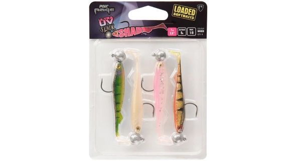 FOX RAGE - Gumová nástraha UV Slick Shad Loaded 11 cm 10 g 4 ks