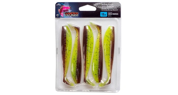 FOX RAGE - Gumová nástraha Zander Pro Shad Ultra UV Single Color Packs Green Pumpkin 12 cm 5 ks