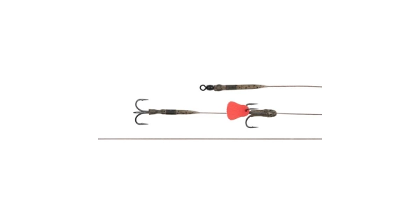 FOX RAGE - Hotový náväzec Twin Treble Trace Barbed 40 lb veľ. 6