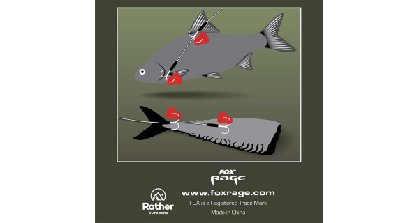 FOX RAGE - Hotový náväzec Twin Treble Trace Barbed 40 lb veľ. 8