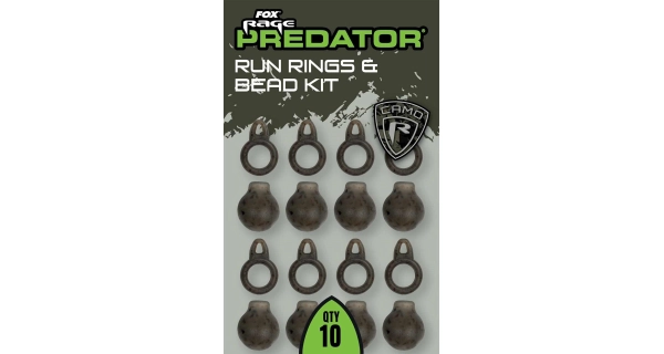FOX RAGE - Korálky a krúžky Camo Run Rings & Bead Kit 10 ks