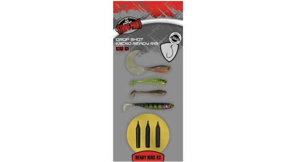 FOX RAGE - Montáž Drop Shot Micro Ready Rig veľ. 6 3 ks