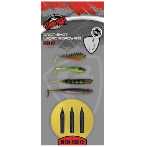 FOX RAGE - Montáž Drop Shot Micro Ready Rig veľ. 8 3 ks