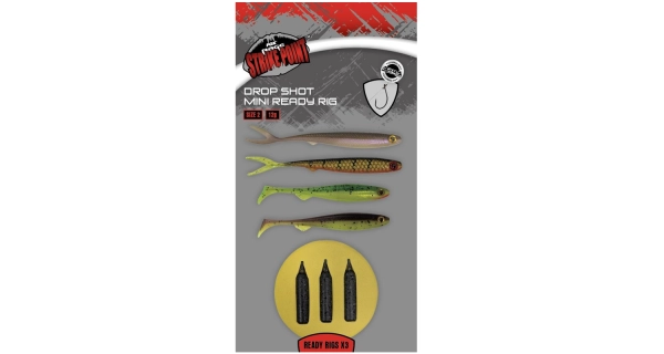 FOX RAGE - Montáž Drop Shot Mini Ready Rig veľ. 2 3 ks