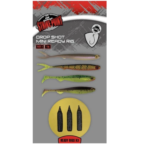 FOX RAGE - Montáž Drop Shot Mini Ready Rig veľ. 2 3 ks