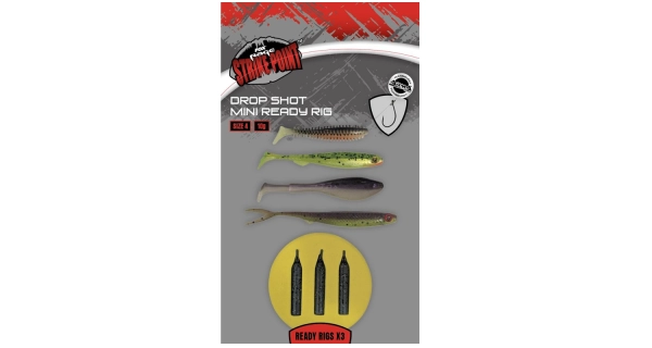 FOX RAGE - Montáž Drop Shot Mini Ready Rig veľ. 4 3 ks