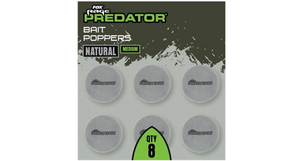FOX RAGE - Penové boilie Bait Poppers Natural Medium 8 ks