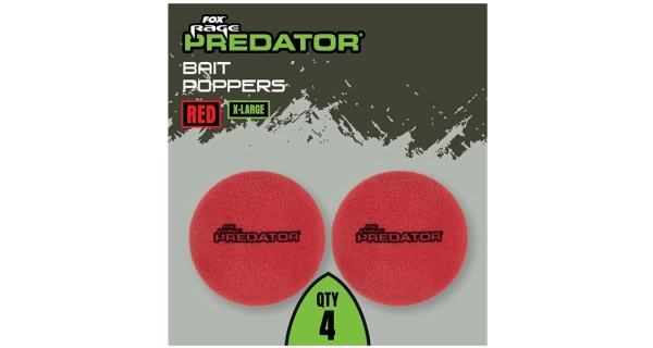 FOX RAGE - Penové boilie Bait Poppers Red XL 4 ks