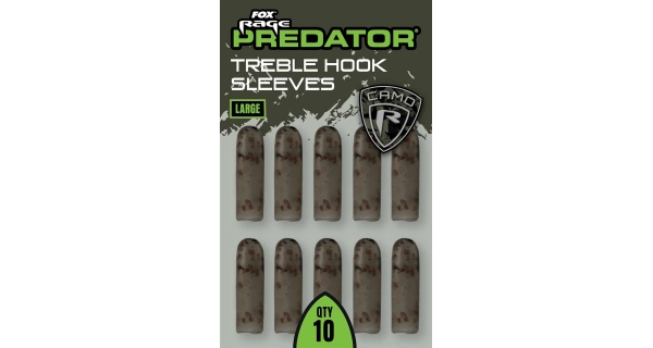 FOX RAGE - Prevleky na trojháčiky Camo Treble Hook Sleeves Large 10 ks