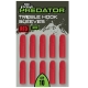 FOX RAGE - Prevleky Red Treble Hook Sleeves Large 10 ks
