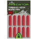 FOX RAGE - Prevleky Red Treble Hook Sleeves Large 10 ks