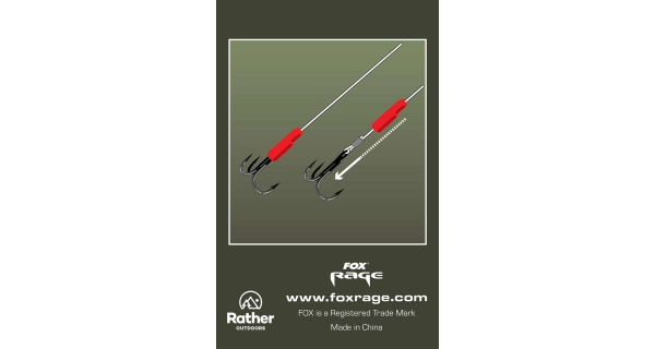 FOX RAGE - Prevleky Red Treble Hook Sleeves Large 10 ks