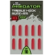 FOX RAGE - Prevleky Red Treble Hook Sleeves Medium 10 ks