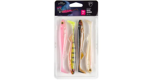 FOX RAGE - Súprava gumových nástrah Slick Shad UV Mixed Color Packs 13 cm 4 ks