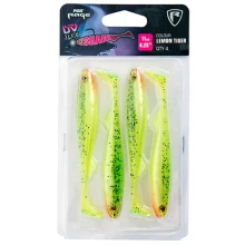FOX RAGE - Súprava gumových nástrah Slick Shad UV Single Colour Packs Lemontiger 11 cm 4 ks