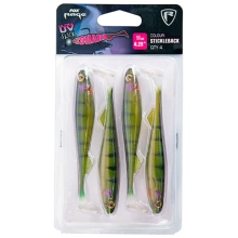 FOX RAGE - Súprava gumových nástrah Slick Shad UV Single Colour Packs Stickleback 11 cm 4 ks
