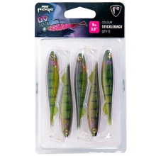FOX RAGE - Súprava gumových nástrah Slick Shad UV Single Colour Packs Stickleback 9 cm 5 ks