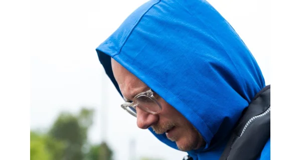 FOX RAGE - Tričko s dlhým rukávom a kapucňou Blue Hooded T veľ. L