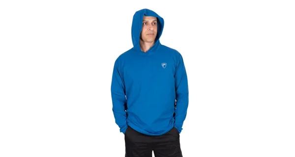 FOX RAGE - Tričko s dlhým rukávom a kapucňou Blue Hooded T veľ. M