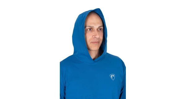 FOX RAGE - Tričko s dlhým rukávom a kapucňou Blue Hooded T veľ. XL