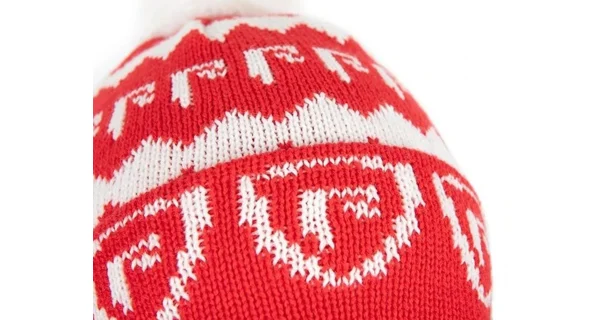 FOX RAGE - Vianočná čiapka s brmbolcom Voyager Červená Biela