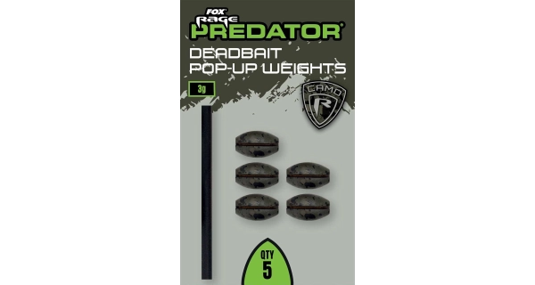 FOX RAGE - Záťaž Camo Deadbait Pop-Up Weights 3 g 5 ks