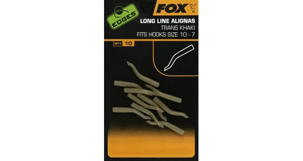 FOX - Rovnátka Edges Line Alignas Long Trans Khaki veľkosť háčika 7-10 10 ks