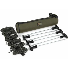 FOX - Sada Kolíkov a šnúr v puzdre R-Series Bivvy Storm Pack