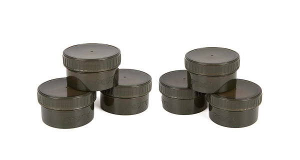 FOX - Škatuľka na nástrahy Edges Hookbait Pots Half 6 ks