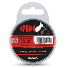 FOX - Šoková šnúra Tapered Braided Leaders 40-18 lb 10 m Black