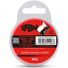FOX - Šoková šnúra Tapered Braided Leaders 40-18 lb 10 m Red