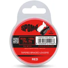 FOX - Šoková šnúra Tapered Braided Leaders 40-18 lb 10 m Red