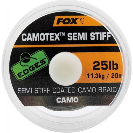 FOX - Stužená šnúrka Edges Camotex Semi Stiff Camo 20 m 20 lb