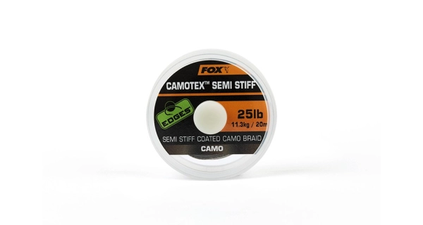 FOX - Stužená šnúrka Edges Camotex Semi Stiff Camo 20 m 35 lb