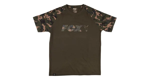 FOX - Tričko Camo/Khaki Chest Print T-Shirt Large