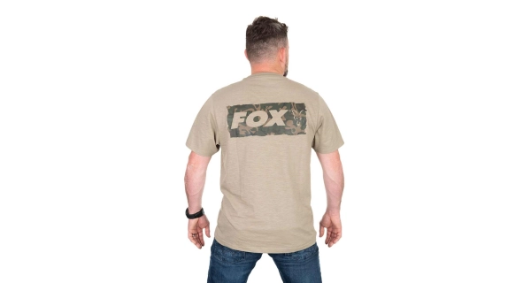 FOX - Tričko LW Khaki Large Print T-Shirt veľ. 3XL