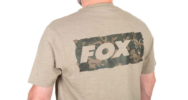 FOX - Tričko LW Khaki Large Print T-Shirt veľ. S