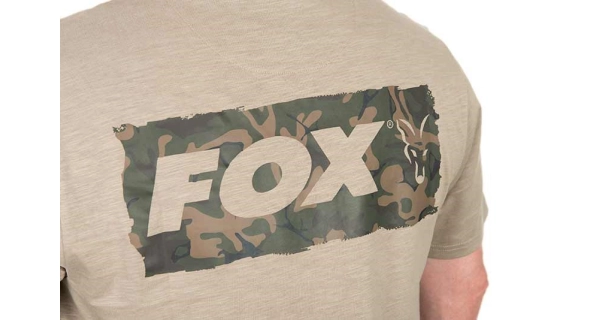 FOX - Tričko LW Khaki Large Print T-Shirt veľ. S