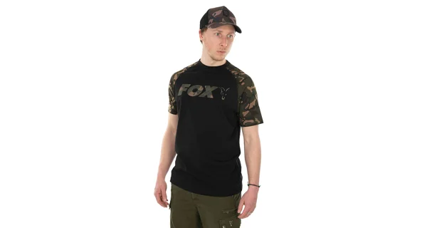 FOX - Tričko Raglan T-Shirt Black Camo veľ. M