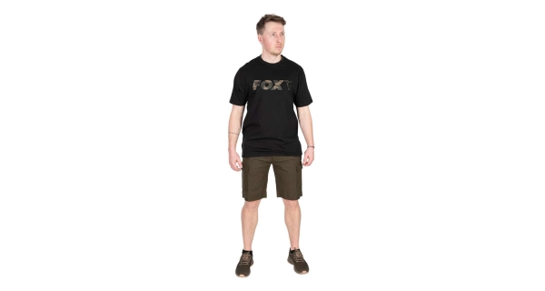 FOX - Tričko T-Shirt Black Camo Logo veľ. M