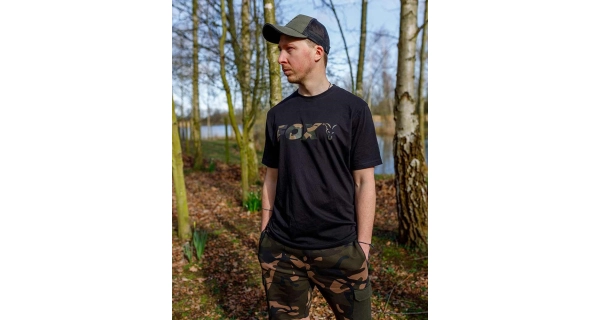 FOX - Tričko T-Shirt Black Camo Logo veľ. XL