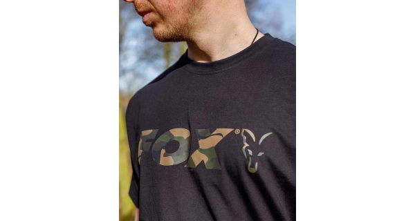 FOX - Tričko T-Shirt Black Camo Logo veľ. XL