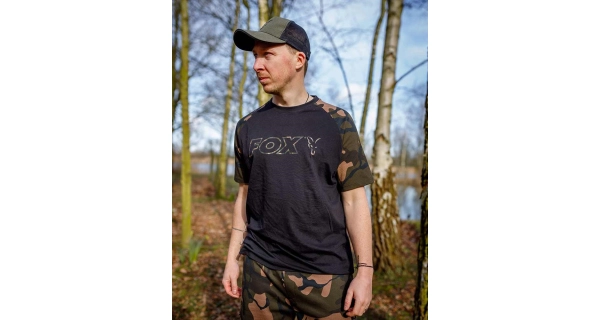 FOX - Tričko T-Shirt Black Camo Outline veľ. 2XL