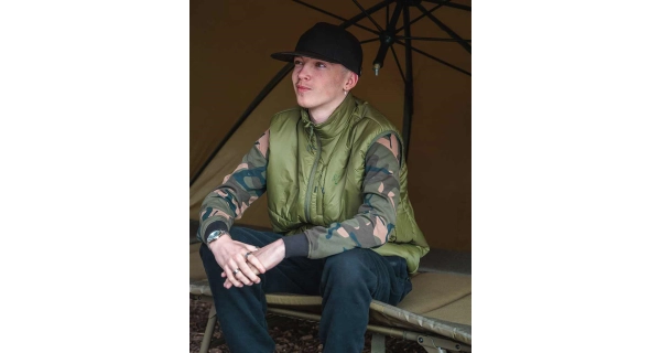 FOX - Vesta Olive quilted 100 Gilet veľ. M