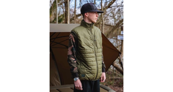 FOX - Vesta Olive quilted 100 Gilet veľ. M