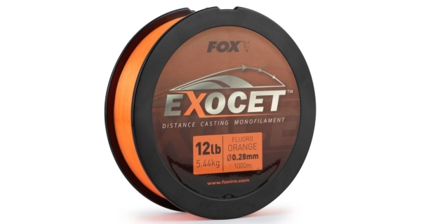 FOX - Vlasec Exocet Fluoro Orange Mono 0,35mm 18 lb 8 kg 1000 m