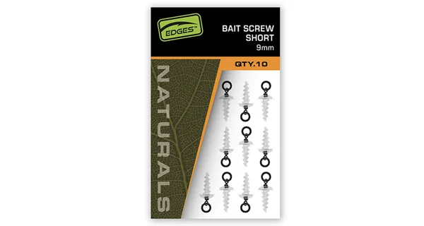 FOX - Vrtáčik s obratlíkom a krúžkom Edges Bait Screw Short 9 mm 10 ks