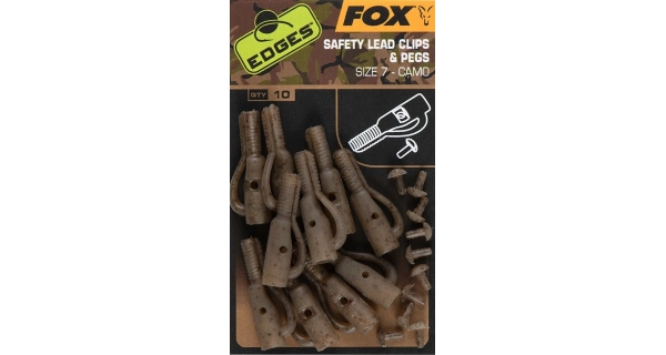 FOX - Závesky Edges Camo Silk Lead Clips & Pegs veľ. 7 10 ks