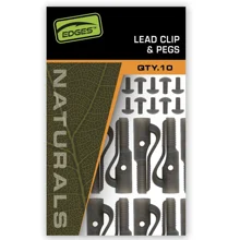 FOX - Závesky Edges Naturals Lead Clip + Pegs 10 ks